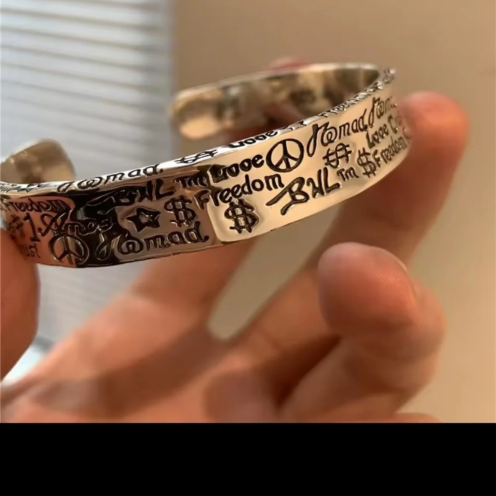 Inspirational Silver Cuff Bracelet - Picture 3 of 4